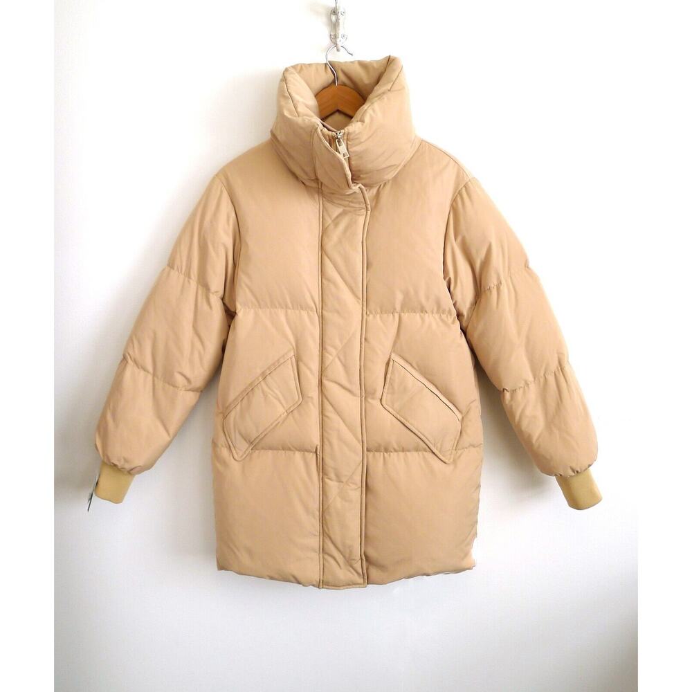 LA MAISON SIMONS Canada Recycled Down Cocoon Puffer Jacket Coat Cream XXS $275